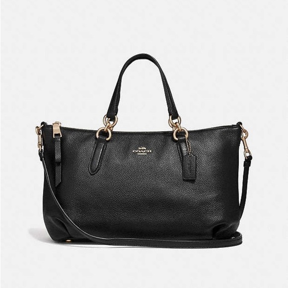 Coach Handbags - Coach crossbody Pebbled Black Leather Handbag